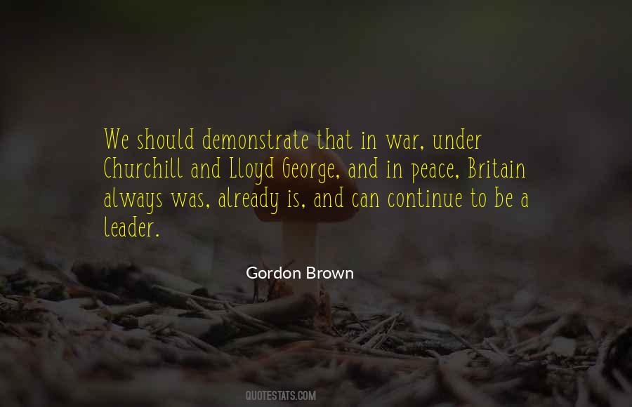 Peace Leader Quotes #1396501