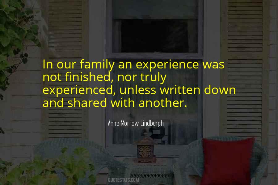 Family Experience Quotes #1203546