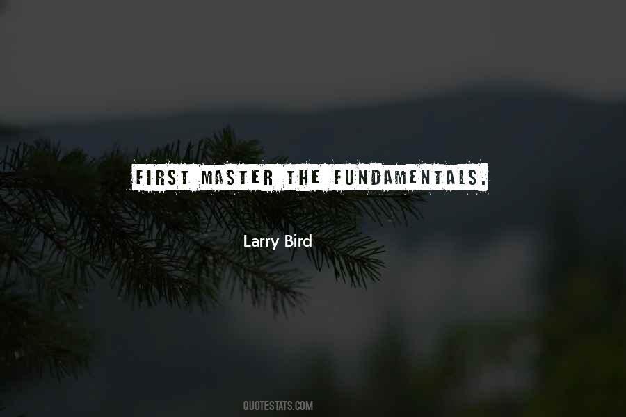 Master The Fundamentals Quotes #1794688