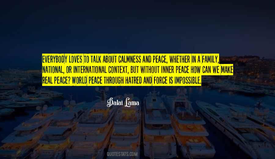 Peace Is Impossible Quotes #425987