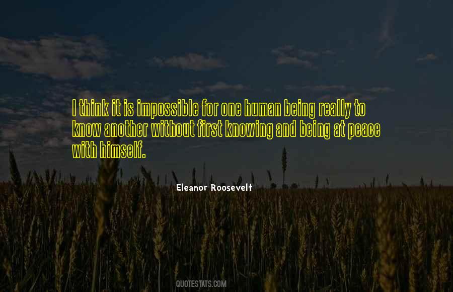 Peace Is Impossible Quotes #756845
