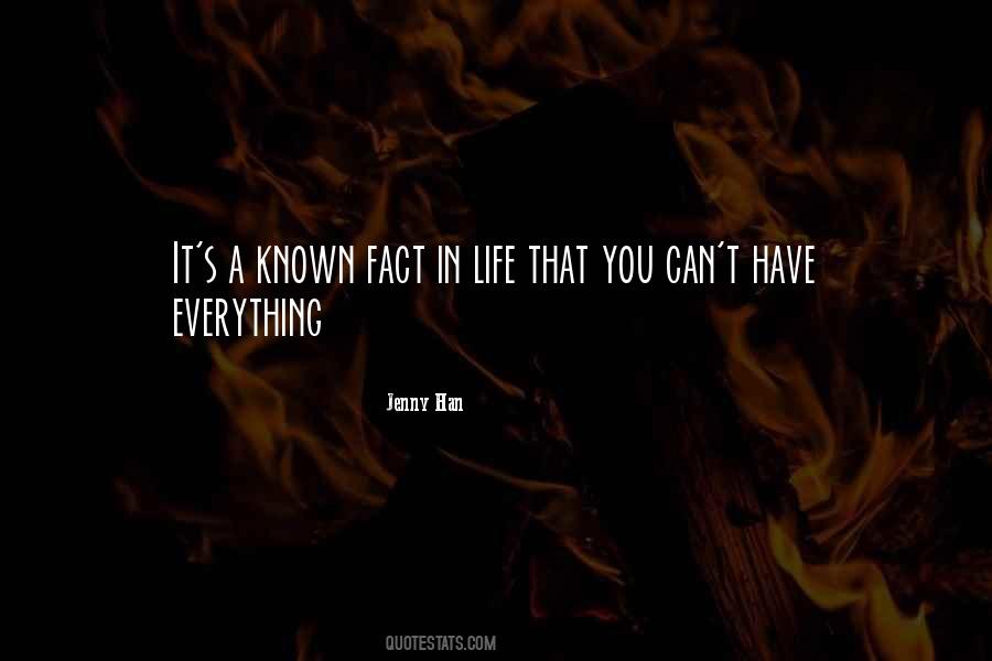 Fact In Life Quotes #152132