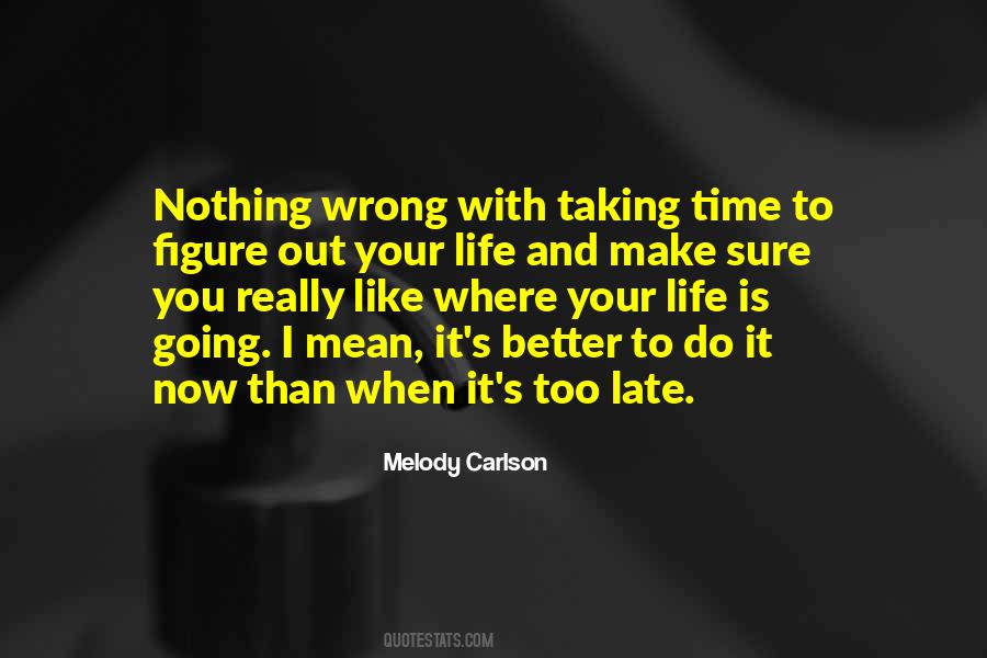 Nothing Is Too Late Quotes #1330445