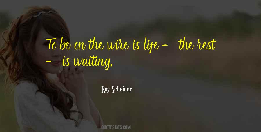 Life Is On The Wire Quotes #491053