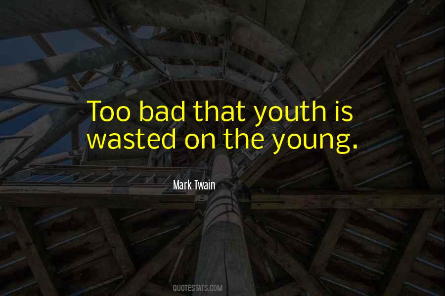 Wasted On Youth Quotes #667968