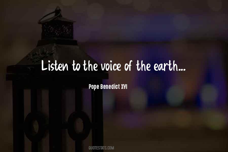 Listen To The Earth Quotes #1273137
