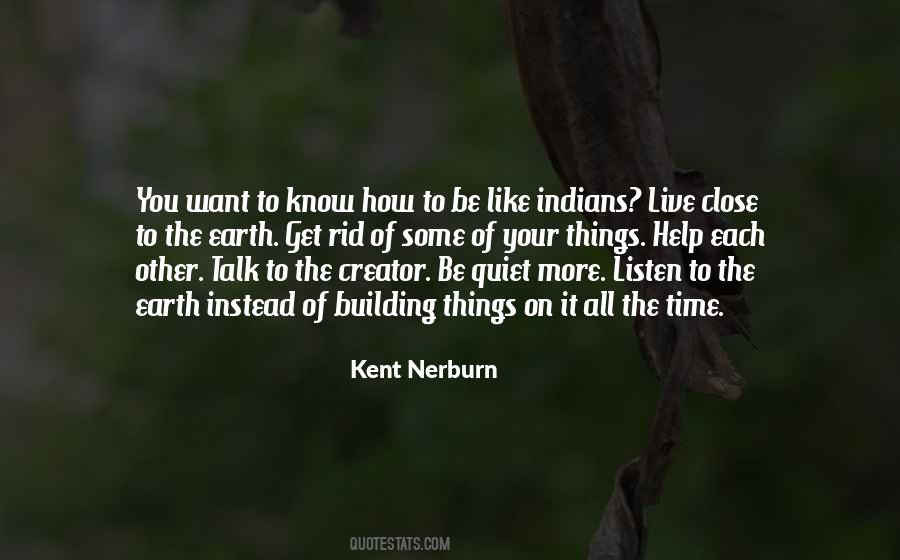 Listen To The Earth Quotes #84095