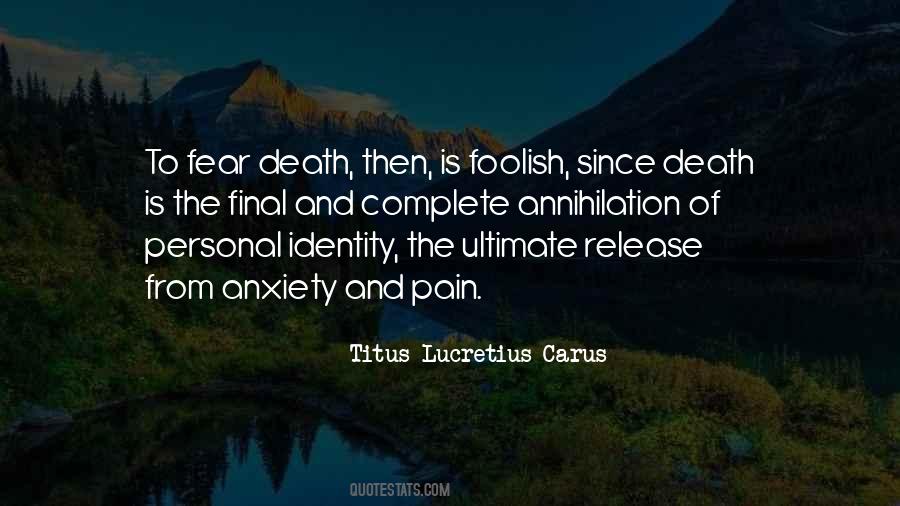Personal Fear Quotes #481753