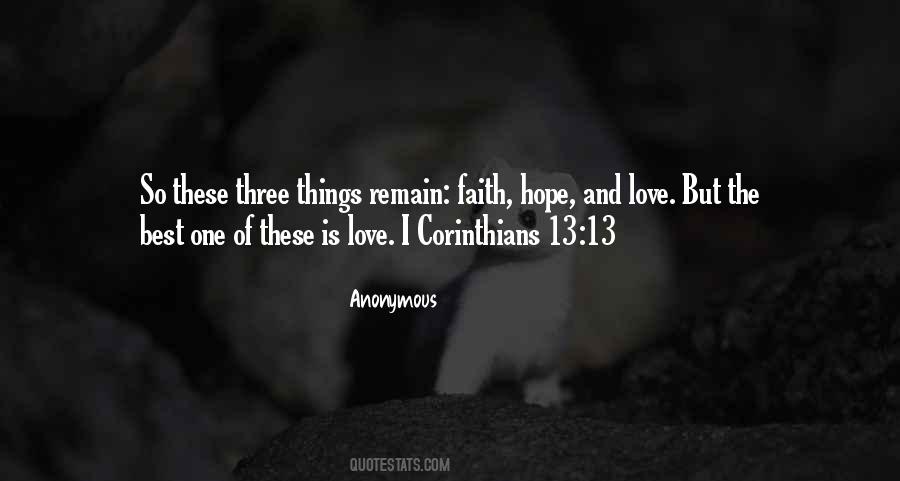Faith Love Hope Quotes #365001