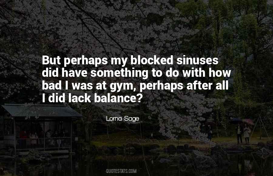 Balance Gym Quotes #1841936