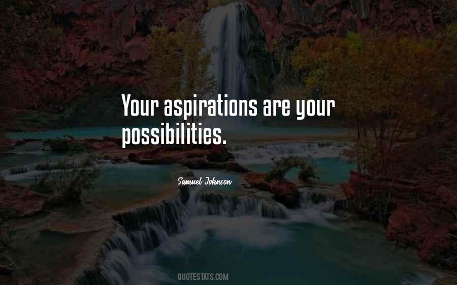 Our Aspirations Are Our Possibilities Quotes #408882