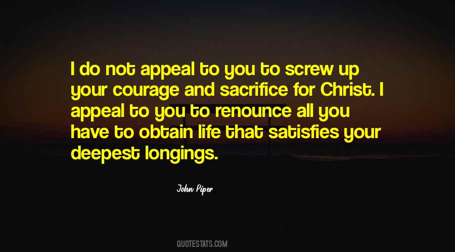 Sacrifice Life Quotes #80704
