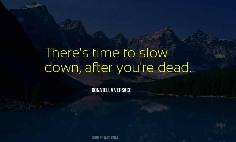 Time To Slow Down Quotes #739980