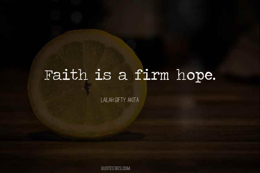 Hope Is Faith Quotes #164613