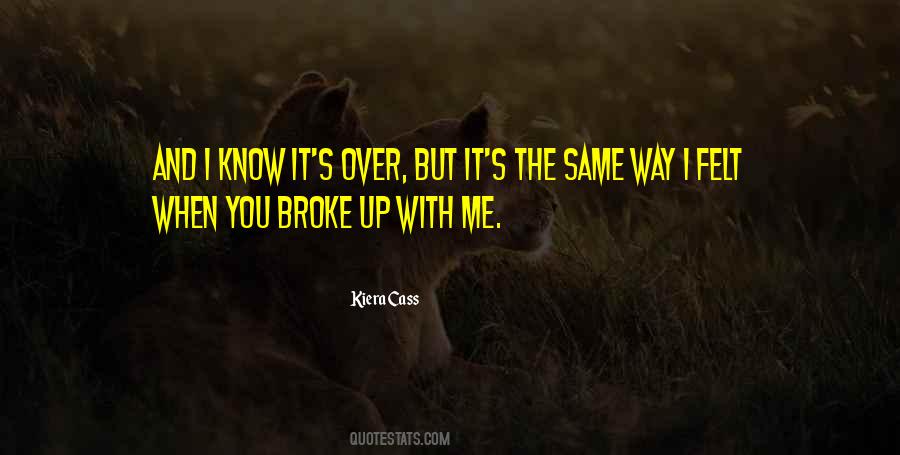 You Broke Up With Me Quotes #1600230