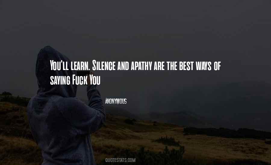Best Silence Quotes #1837269