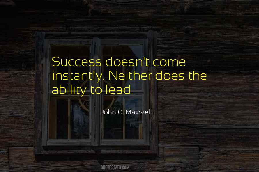 Leader Success Quotes #1106034