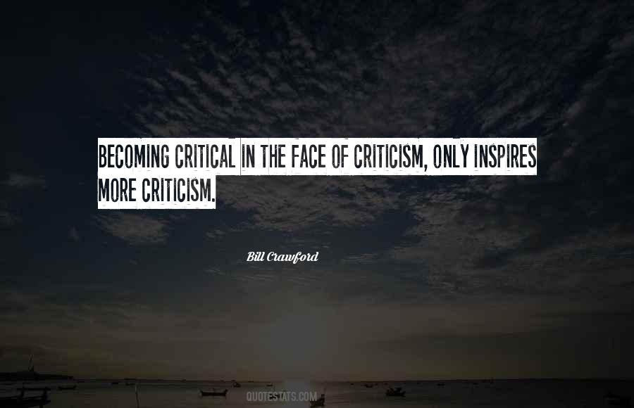 Face Criticism Quotes #1376849