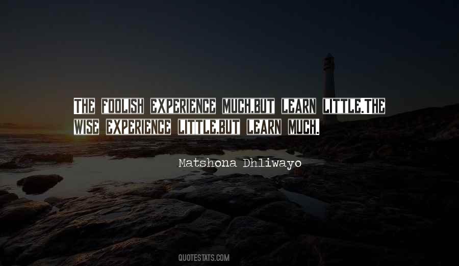 Learn From Your Experience Quotes #112933