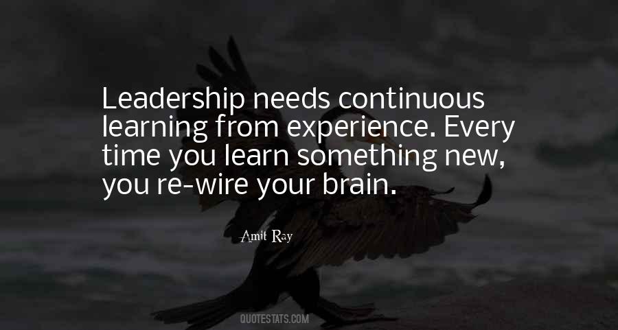 Learn From Your Experience Quotes #1764525