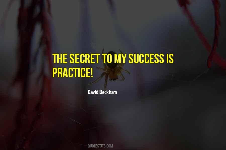 Secret To My Success Quotes #110913