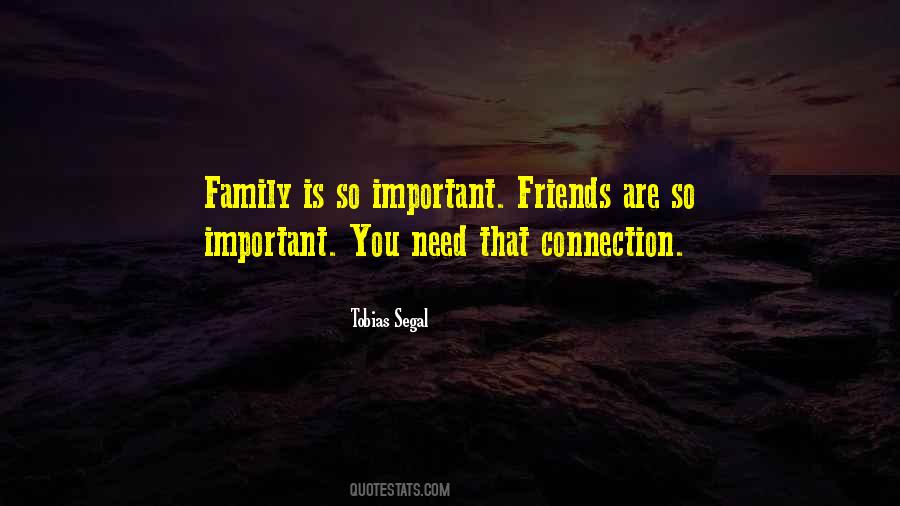 Family Is Important Than Friends Quotes #239988