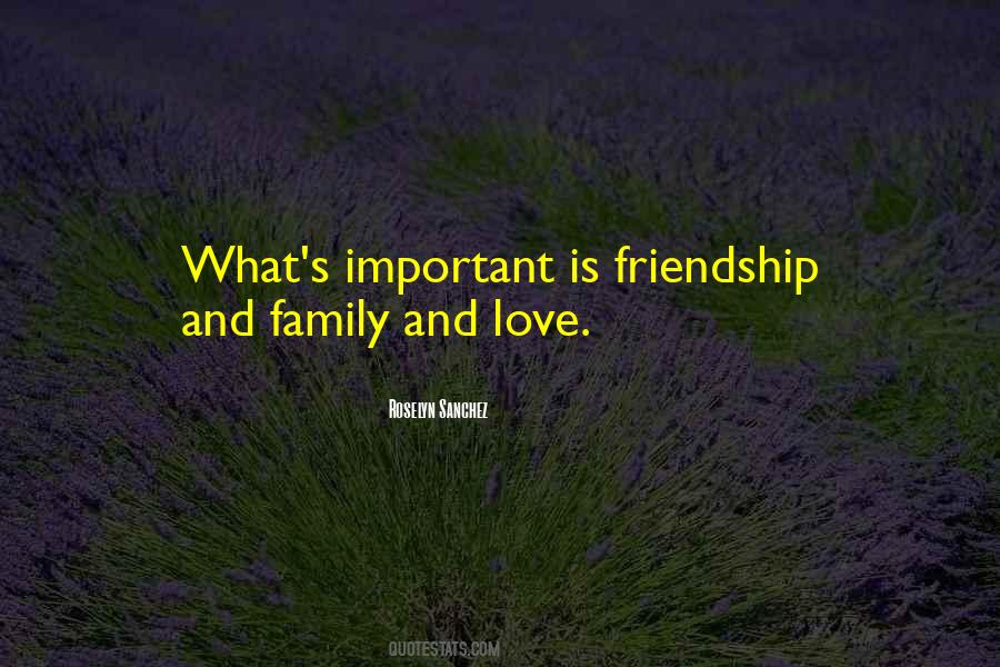 Family Is More Important Than Love Quotes #1342524