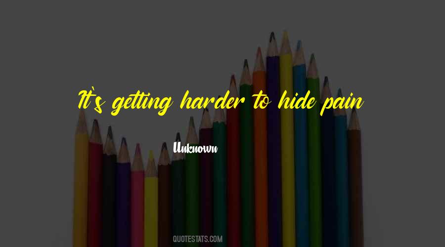 Quotes About Hide Pain #1411225