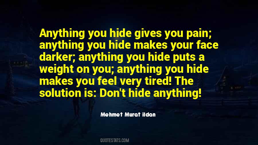 Quotes About Hide Pain #1667155