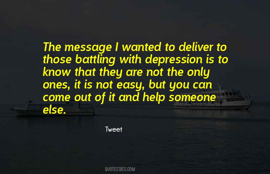 Depression Is Quotes #1211131