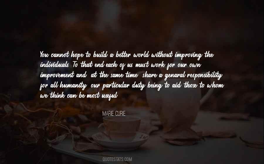 Build A Better World Quotes #1070945