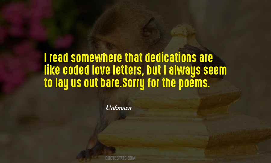 Sorry Poetry Quotes #14509