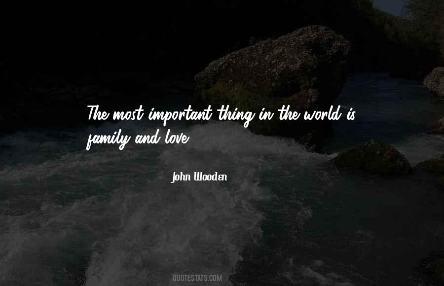 Most Important Thing Love Quotes #97094