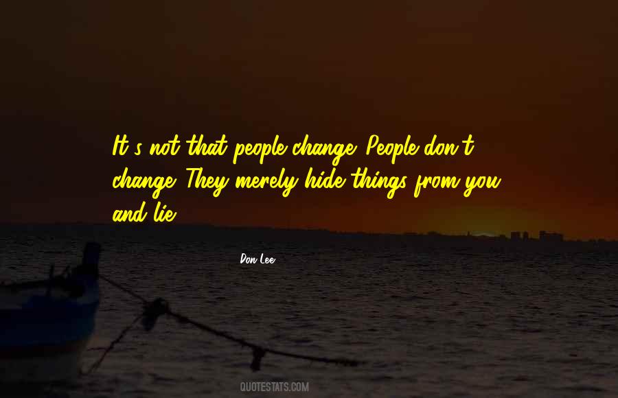 People Change People Quotes #832690
