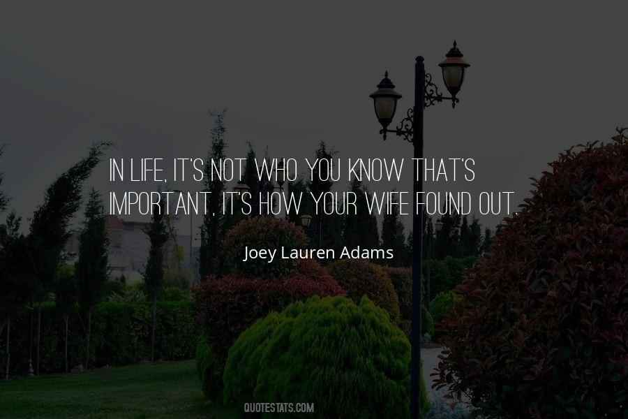 Wife Important Quotes #986563