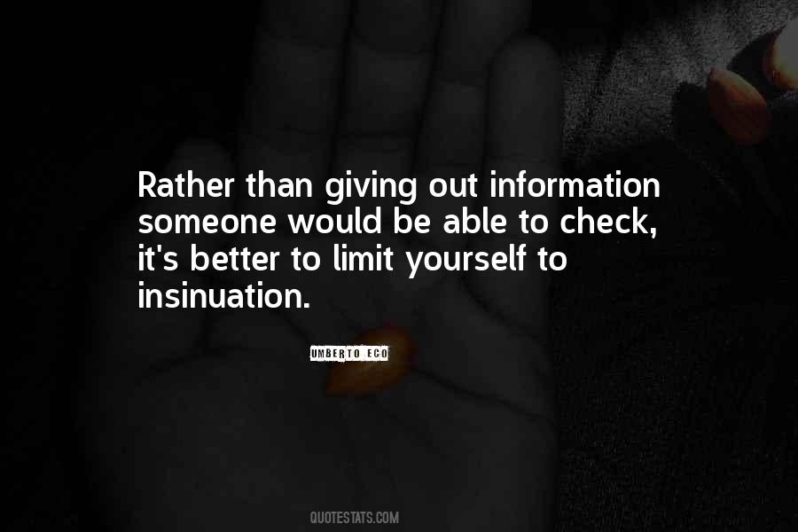 Quotes About Giving Information #1677235