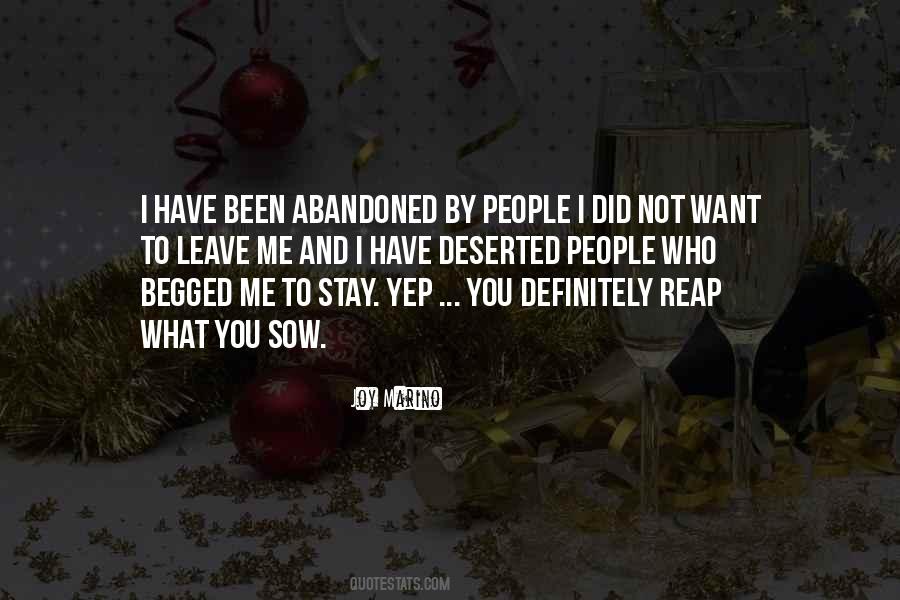 You Abandoned Me Quotes #1379914
