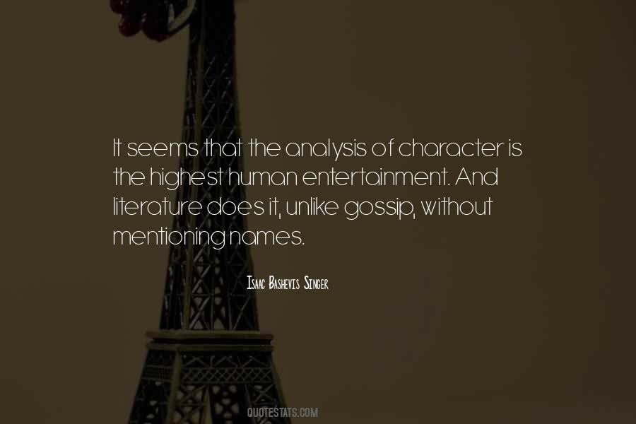 Character Analysis Of Quotes #1331666