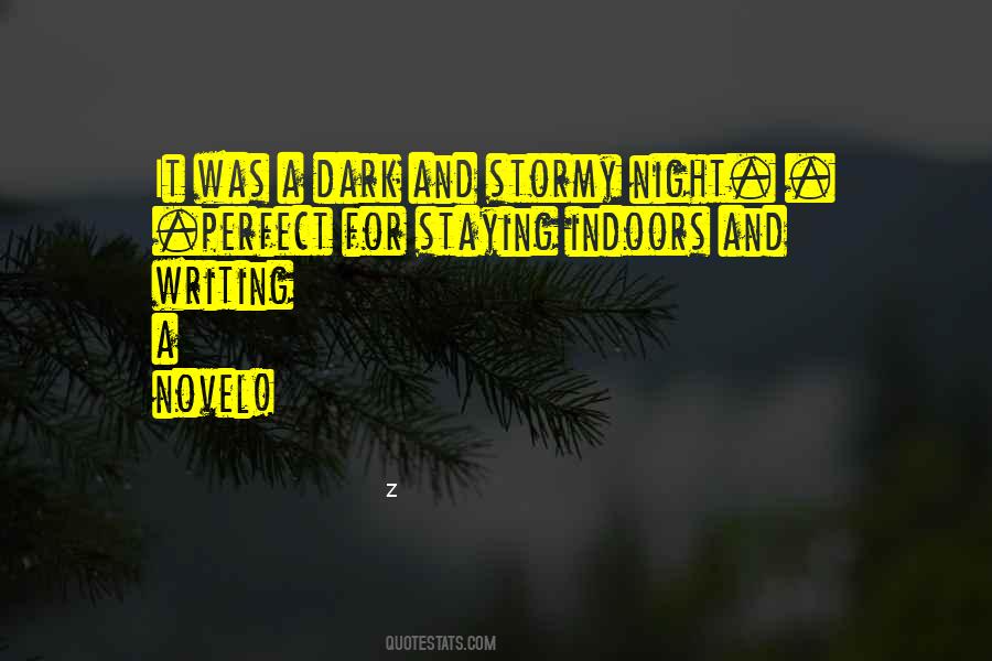 It Was A Dark And Stormy Night Quotes #1385957
