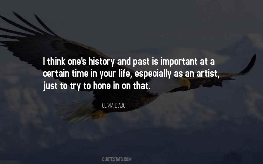 Past Is Important Quotes #1460175