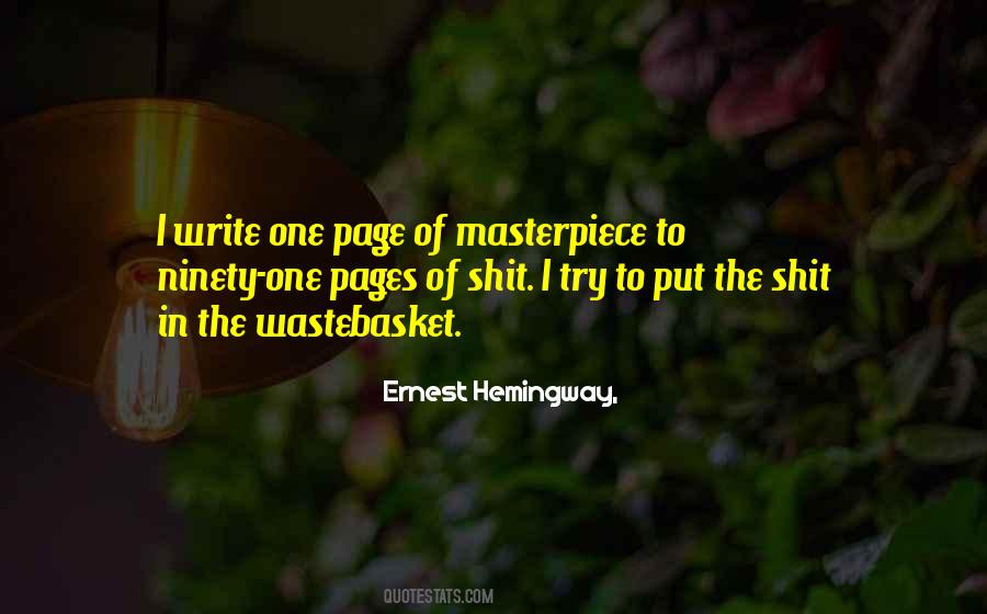 Hemingway Writing Quotes #1528807