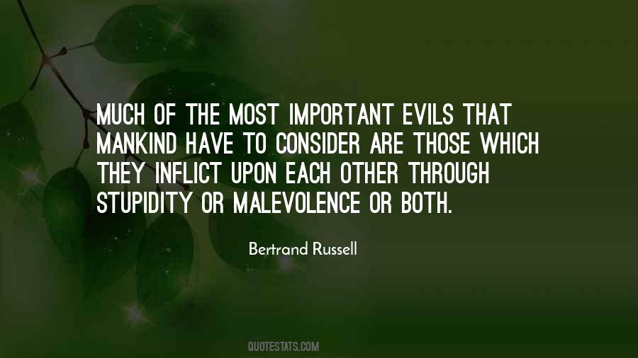Evil And Stupidity Quotes #593890