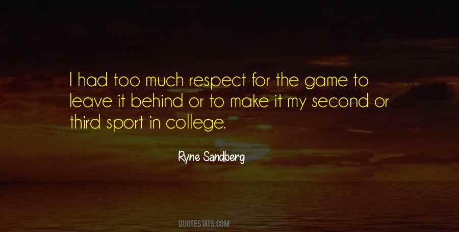 Respect Sports Quotes #238237