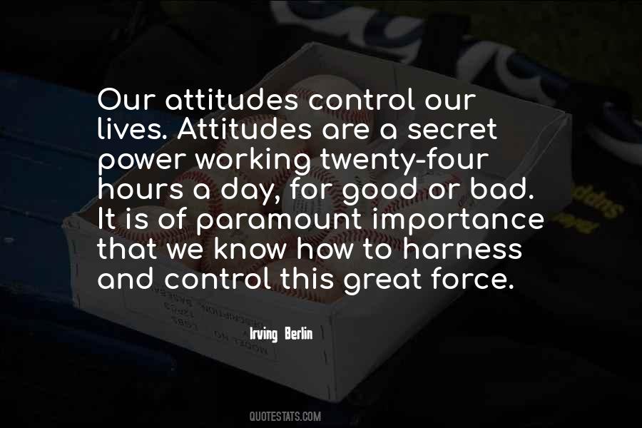 Power Of Attitude Quotes #1422259