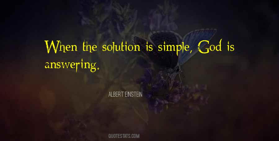 Solution Is Simple Quotes #725835
