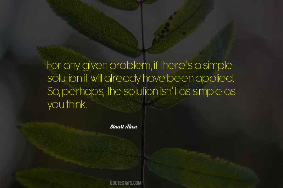 Solution Is Simple Quotes #962331