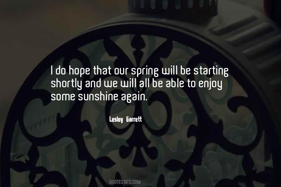 Quotes About Hope And Spring #894477