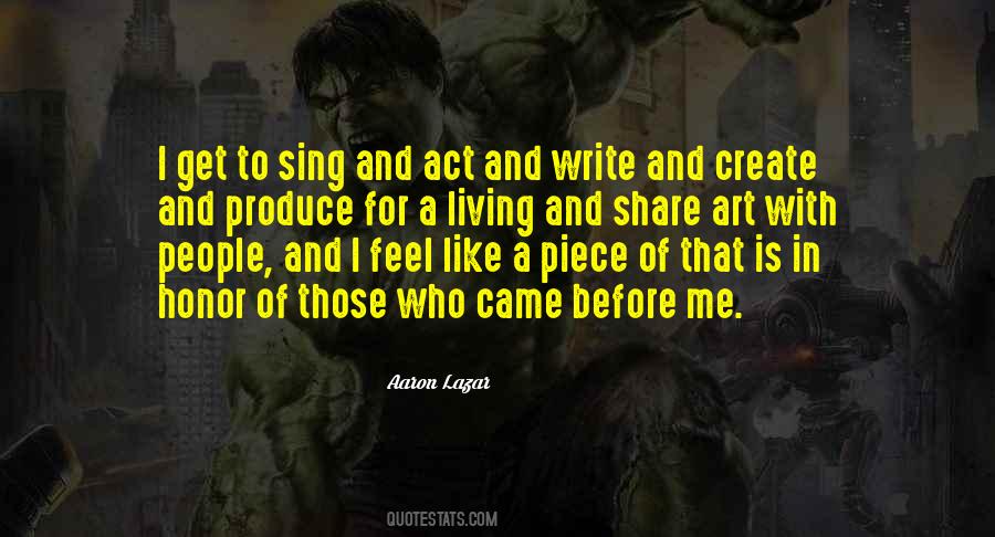 Quotes About Living With Art #1028586