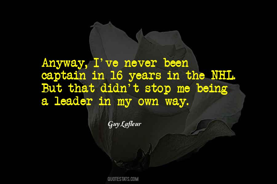 Being A Captain Quotes #157242