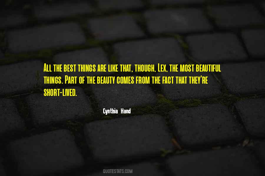 The Most Beautiful Things Quotes #1283435